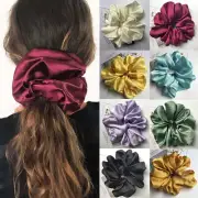 Extra Large Scrunchies Hair Band Satin Silk Fabric Elastic Bobble