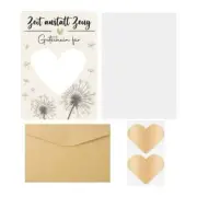 Gender Announcement Card With Heart Scratch Off Sticker And Matching Envelope