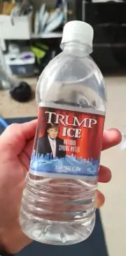 DONALD TRUMP ICE NATURAL SPRING WATER BOTTLE UNOPENED