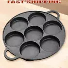7 Hole Egg Pancake Steak Pans Cast Iron Non-Stick Eggs Cooking Pan Burger Mold