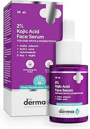 The Derma Co 2 Kojic Acid Face Serum I With 1 Alpha Arbutin Niacinamide I For Dark Spots Pigmentation I Anti-Pigmentation Face Serum For All Skin types - 30ml Multicolor