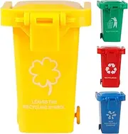 Trash Can Toy,Curbside Vehicle Garbage Bin | Unique Creative Desk Organizer with Lid & Wheels for Car, Home, Desktop