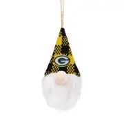 Green Bay Packers Plush Gnome Ornament, Plaid Hat