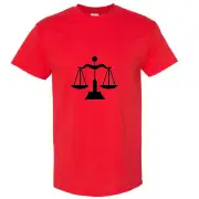Libra Zodiac Horoscope Astrological Symbol Sign Men T Shirt Tee Top - Red