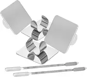 TOGEVAL 1 Set Ring Palette Set Trowel Makeup Cosmetics Nail Accessories Powder Foundation Manicure Tools Manicures Tools Makeup Mixing Plate Manicures Blending Tray Silver Stainless Steel