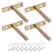 4Pcs 3 Inch Wall Mounting Floating Shelf Bracket Blind Shelf Support, Colorful