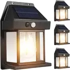 Solar Lights Outdoor, Dusk to Dawn Solar Wall Sconce Motion Sensor, 3 Lighting M