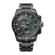 【CITIZEN 星辰】WANgT Eco Drive GENTS CB5887-55H 電波對時 三眼 不鏽鋼 光動能腕錶 43mm(藍線黑框)