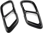 Car Tail Muffler Exhaust Tip Output Cover Compatible For BMW X5 G05 X6 G06 X7 G07 2019-2022 Accessory For M Sports Version(Black)