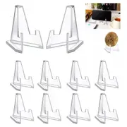 30pcs Acrylic Clear Display Stands For Medals Coins Plate Card Capsules Holder