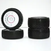 4Pcs Tires Wheel Rims For Tamiya TT02B RC 1/10 Buggy Car Tyres Upgrade