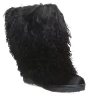 Bearpaw Boetis II Black Curly Lamb Fur Sheepskin Lined Mongolian Sherpa Boots 6