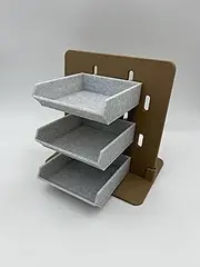 [Hautico] 3 Units of Storage Shelves, Peg Boards Accessories Compatible with IKEA Skadis System for Books, Wallets, Coins or Mini Toys, 3D Printed (Marble, 2.6" X 2.8" (6.7cm X 7cm))