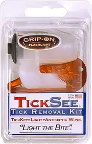 Tipsee Light Ticksee Tick Removal Kit, Tick Remover for Humans and Pets, Original Tick Key Removal Tool with Glo-N-Dark LED Light and Magnifier