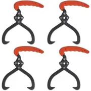 4 pcs Log Tongs with PVC Handle