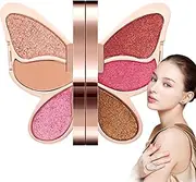 Eyeshadow Palette - 6 Colours Make-Up Eyeshadow | Shimmer Pigment, Glitter Makeup, Long Lasting Glitter Matte Eye Makeup, Versatile Compact Makeup Set, Pigmented Eyeshadow for