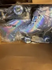 New Jaja Hoho womans pearlescent blue Roller skates size 6 Heavy Duty 4 Wheel