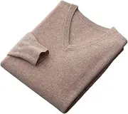 [Hamthuit] Men Long Sleeve Knitted Pullover Men's V-Neck Slim Fit Pullover Knitted Casual Loose Sweaters