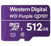 Western Digital WD Purple 512GB MicroSDXC Card 24/7 -25 C to 85 C Weather & Humidity Resistant for Surveillance IP Cameras mDVRs NVR Dash Cams Drones