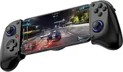 COOBILE Wireless Game Controller, Bluetooth Stretching Handle with Hall Linear Trigger, Dual Vibration Motors Macro Back Button, for iOS/Android/ipad/PC/Switch (Black)