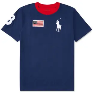 Polo 青年版大馬T恤 美國國旗 圓領短T 短袖衣服 tee t恤 Polo Ralph Lauren