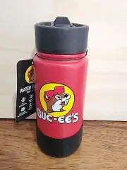Buc-ee’s Buc-ees Red & Black Stainless Bottle 16 oz Silicone Handle Top & Bottom