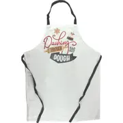 Adult White Dashing Through The Dough Apron
