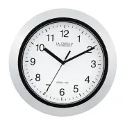 Atomic Analog WT-3102S-INT Wall Clock, 10 Inch, Silver