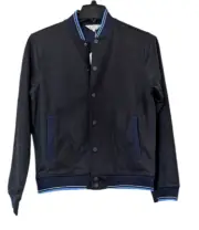Original Ben Sherman Mens Small Navy Blue Blazer Snap Track Jacket Regular Fit