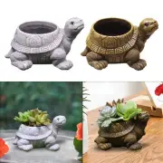 Turtle Planter Pot Tortoise Flower Pot Creative Artwork Bonsai Pot Collectible