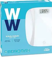 WW Style Body Weight Scale to Measure Body Weight, Features a Hidden LED Display That Appears When You Stand on The Scale, with a Stylish 30 x 30cm Tempered Glass Platform in Sheer White Finish.