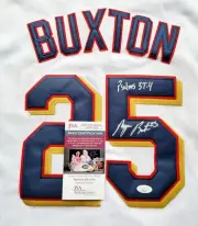 Byron Buxton Signed Minnesota Twins Jersey With Inscription Size L. JSA CERT