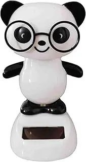 Black and White Solar Dancing Panda Bear Tiger - Shaking Doll Dancing Toys, Car Dashboard Doll Ornament, Dancing Animal Figurine Toy for Car Interior Home Desk Decorations Solar Power Kits