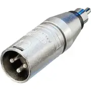 Neutrik - NA2MPMM - 3 Pin XLR Male to RCA Phono Plug Adapter