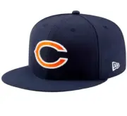 Chi Bears Hat NFL On-Field New Era 59FIFTY Fitted Navy Blue "C" NE Tech 7 1/8