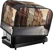 Poland's Historic Center Street Toaster Cover 2 Slice Bread Machine Covers Waterproof Universal Size Kitchen Small Appliance Cover with Hang Loop, Dust and Fingerprint Protection