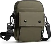 [VULKIT] Crossbody Bag Compact Sling Bag RFID Blocking Shoulder Bag for Everyday Carry, Travel, Jogging, Cycling-Nylon