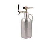 Blank Silver Beer Growler 2L With Tap System