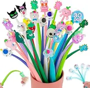 PGPBW 30 Squishy Pens for Kids, Cute Fun Stress Relief Bobblehead Pen, Party Favors, Birthday Gifts for Boys & Girls, Classroom Prizes