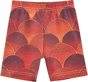 [Caihoyu] Girl Shorts Stretchy Cotton Tumbling Shorts Skater Pants for Dance Party