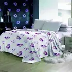 Blue Horse Pattern Light Line 3D Warm Plush Fleece Blanket Picnic Sofa Couch