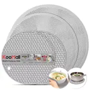 4 in 1 Trivets for Hot Dishes Pots and Pans & Multi-Purpose Microwave Mat