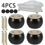 4X Wooden Furniture Legs Beds Cabinet Settees Sofas Feet Pine Replacement ψ