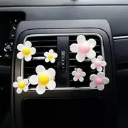 ERTG 4 Pcs Car Outlet Vent Perfume Clip Small Daisy