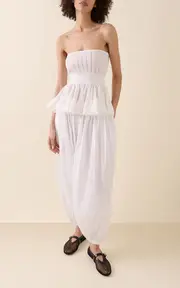 [ALAÏA] Drop-Rise Cotton Balloon Pants