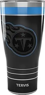 Tervis Traveler NFL Tennessee Titans - Night Game Triple Walled Insulated Tumbler Travel Cup Keeps Drinks Cold & Hot, 30oz, Stainless Steel
