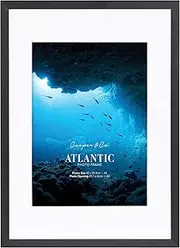 Cooper & Co. A2 Mat to A3 Atlantic Metal Photo Frame Black
