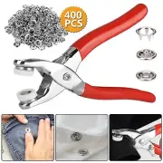 400Pcs Snap Fasteners Kit Sewing Buttons Press Studs Snap Fasteners Tool Kit