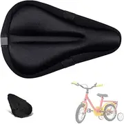 [Liyamobu] Kids Gel Bike Seat Cushion Cover for Boys & Girls, 9'x6' Breathable & Extra Soft Memory Foam Children Bicycle Saddle Pad with Water&Dust Resistant Cover