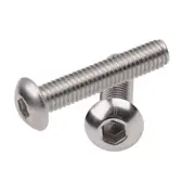 Hex Socket Button Cap Head Screws Bolts, M5 x 25mm 304 Stainless Steel Metric, Hexagon Coarse Threaded Machine Fully Thread Allen SUS Storage